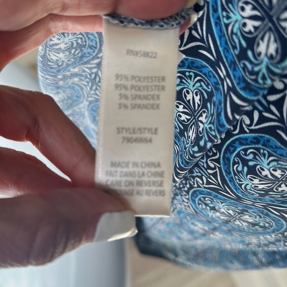 Max Studio Blue Patterned Dress - Picture 7 of 7